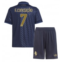 Camiseta Juventus Francisco Conceicao #7 Tercera Equipación Replica 2024-25 para niños mangas cortas (+ Pantalones cortos)